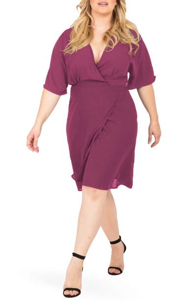 Shop Standards & Practices Candice Georgette Wrap Dress In Rose