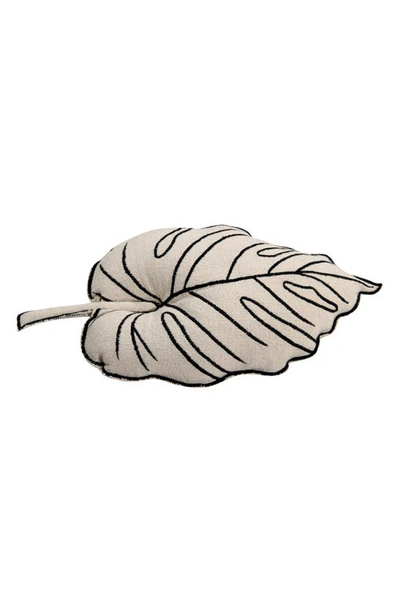 Lorena Canals Leaf Accent Pillow In Cream