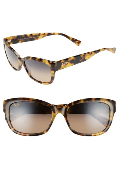Shop Maui Jim Plumeria 55mm Polarizedplus2(r) Cat Eye Sunglasses In Tokyo Tortoise/ Bronze