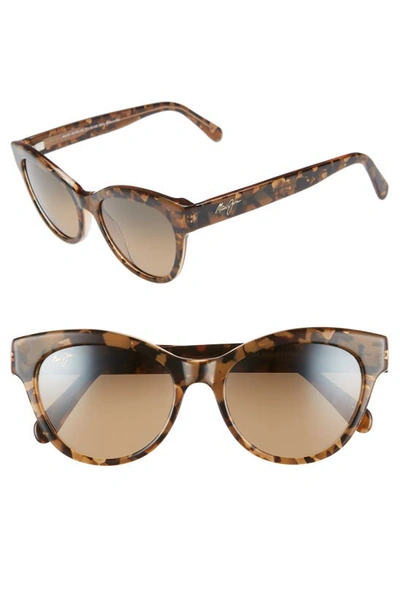 Shop Maui Jim Ku'uipo 51mm Polarizedplus2 Cat Eye Sunglasses In Caramel