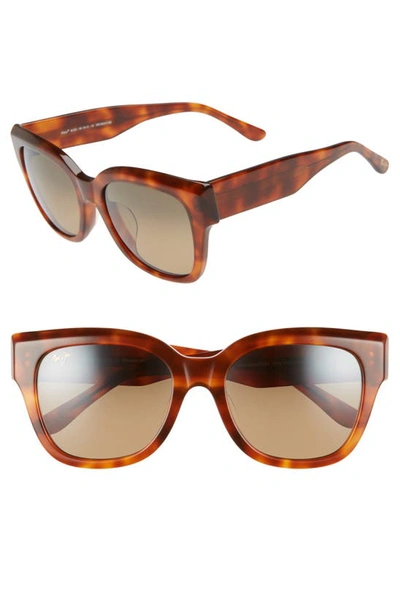 Shop Maui Jim Siren Song 54mm Polarizedplus2 Cat Eye Sunglasses In Koa Tortoise