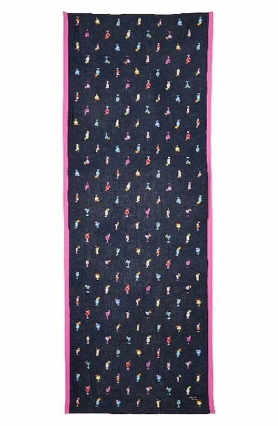 Shop Kate Spade Cocktail Oblong Scarf In Huckleberry