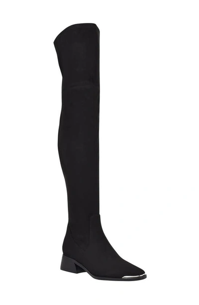 Shop Marc Fisher Ltd Darwin Over The Knee Boot In Black Fabric