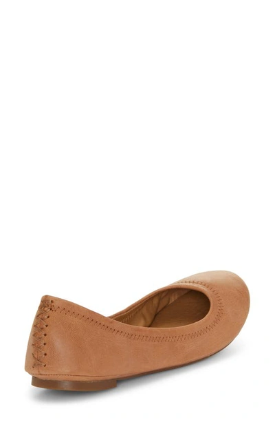Shop Lucky Brand 'emmie' Flat In Latte Leather