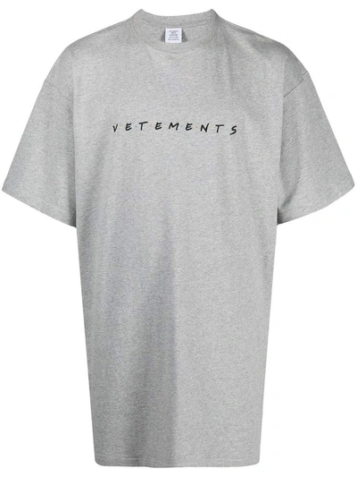 Shop Vetements T-shirts And Polos Grey