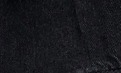 Shop Topshop Faux Shearling Trim Denim Jacket In Black