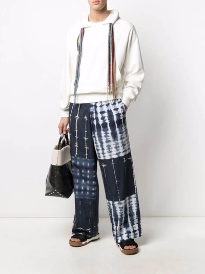 Ambush Printed Cotton Jersey Multi Cord Hoodie In White