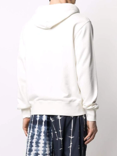 Ambush Printed Cotton Jersey Multi Cord Hoodie In White