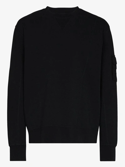 Shop A-cold-wall* Black Jersey Sweatshirt With Logo Embroidery