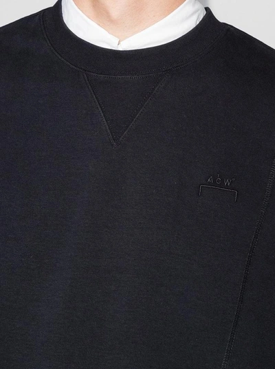Shop A-cold-wall* Black Jersey Sweatshirt With Logo Embroidery