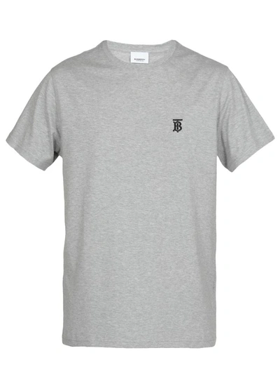 Shop Burberry T-shirts And Polos In Pale Grey Melange