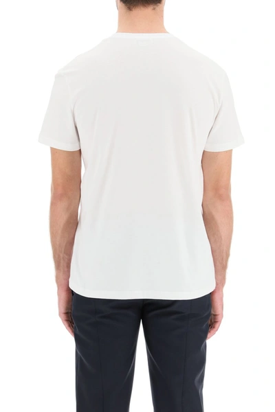 Shop Alexander Mcqueen Selvedge Logo Tape T-shirt In White Mix