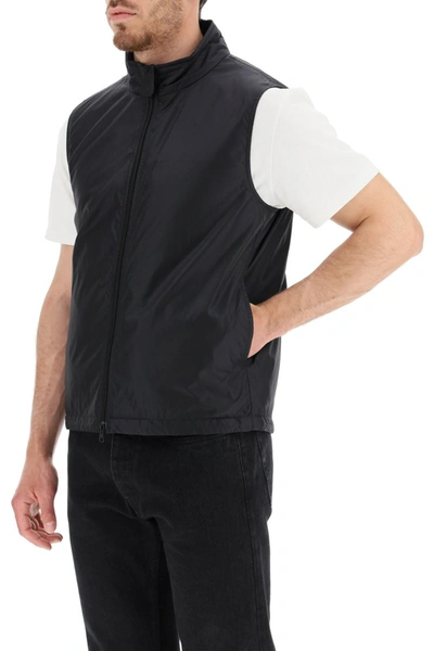 Shop Aspesi Vernes Vest With Thermore Padding In Nero