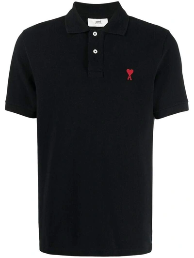 Shop Ami Alexandre Mattiussi Ami Paris T-shirts And Polos Black