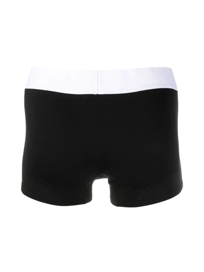 Shop Dsquared2 Logo Waistband Boxers In Nero Bianco