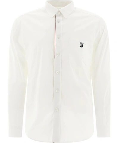 Shop Burberry "chappel" Shirt In White