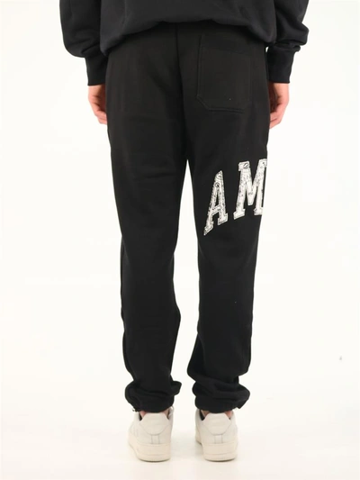 Amiri Black Logo Varsity Lounge Pants In Black