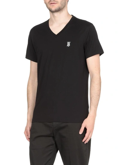 Shop Burberry T-shirts And Polos Black