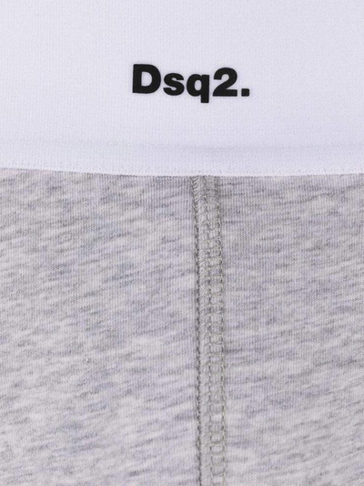 Shop Dsquared2 Contrasting-waistband Boxer In White