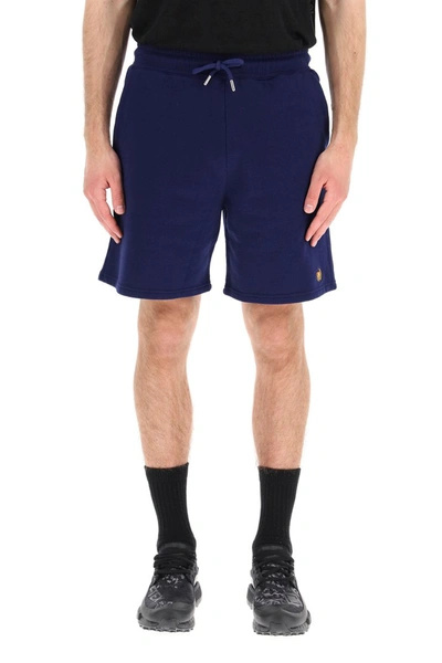 Shop Bel-air Athletics Academy Crest Sweat Shorts In Blue