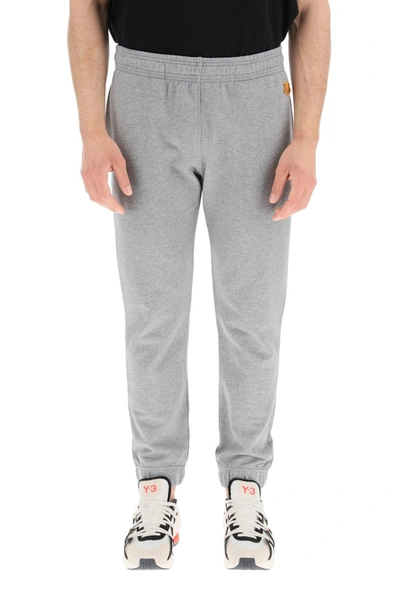 Shop Kenzo Jogger Pants Tiger Patch In Dove Grey