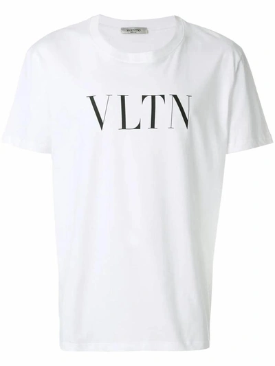 Shop Valentino T-shirt With Logo Print In Black