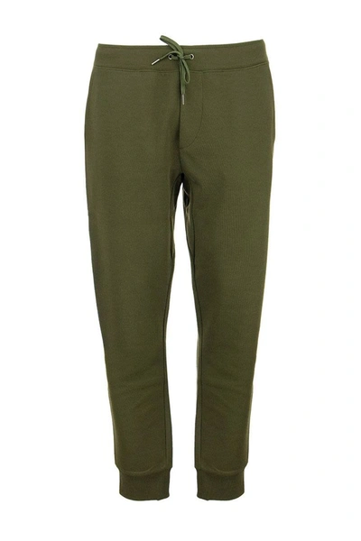 Shop Ralph Lauren Double-knit Jogger In Olive Green