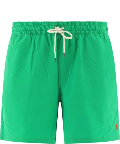 Shop Polo Ralph Lauren "traveler" Swimsuit In Green