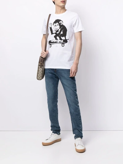 Shop Paul Smith Skater Monkey Organic Cotton T-shirt In Indigo