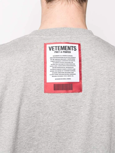 Shop Vetements T-shirts And Polos Grey