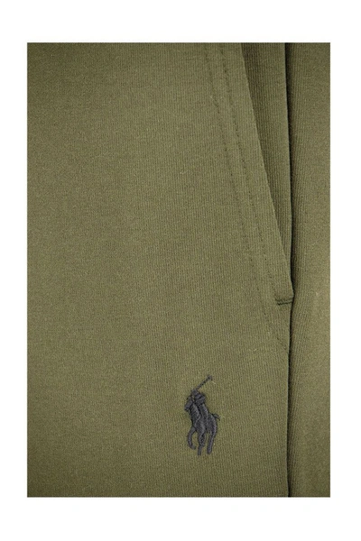 Shop Ralph Lauren Double-knit Active Short In Olive Green