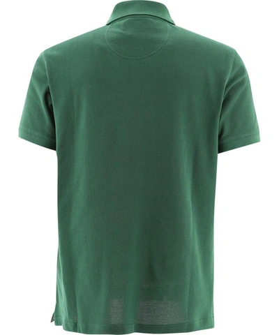 Shop Barbour Piquet Polo Shirt In Green