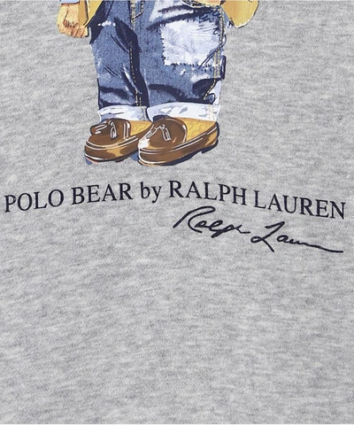 Shop Polo Ralph Lauren "polo Bear" Hoodie In Grey