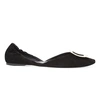 Roger Vivier Ballerine Chips Suede D'orsay Flat In Black