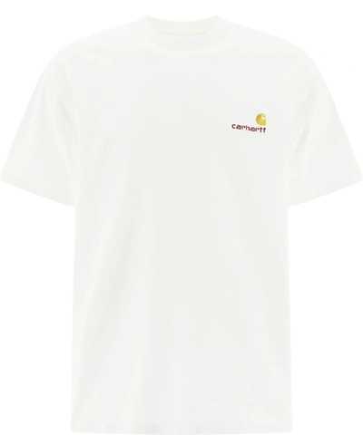 Shop Carhartt "american Script" T-shirt In White