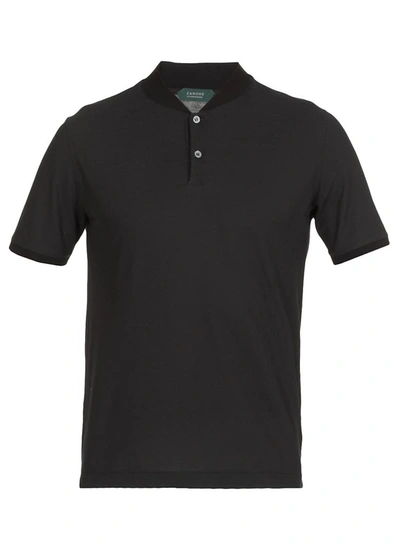 Shop Zanone T-shirts And Polos Black