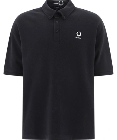 Shop Fred Perry "raf Simons X " Polo Shirt In Black