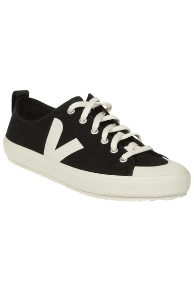Shop Veja Flat Shoes In Extra White Black