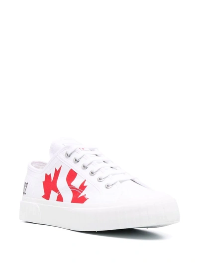 Shop Dsquared2 X Superga Maple Leaf-print Sneakers In Nero
