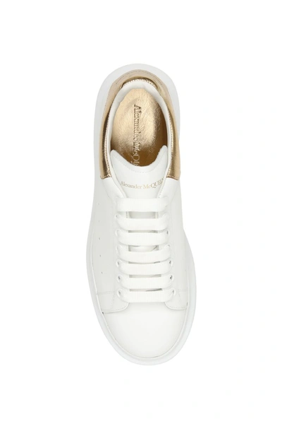 Shop Alexander Mcqueen Oversize Sneakers In White Gold