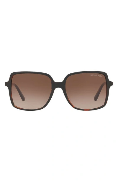 Shop Michael Kors 56mm Gradient Square Sunglasses In New Tortoise/ Smoke Gradient