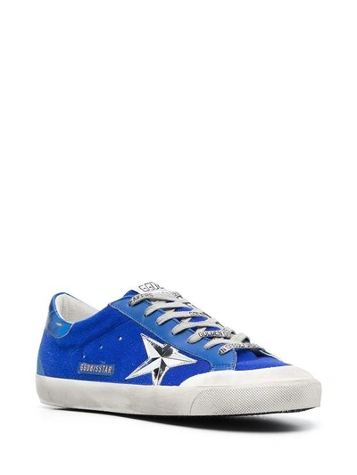 Shop Golden Goose Sneakers In Navy Blue Multicolor Silver