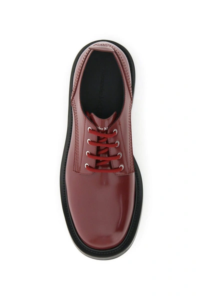 Shop Alexander Mcqueen Worker Lace-up Shoes In Bordeaux 213