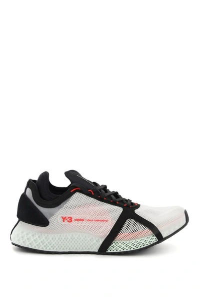 Shop Y-3 Runner 4d Iow Sneakers In Cleabrown Black Red