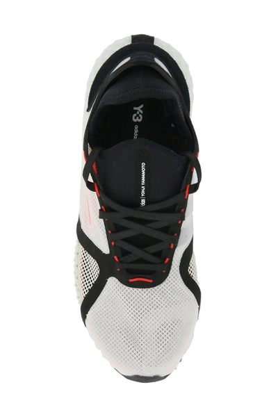 Shop Y-3 Runner 4d Iow Sneakers In Cleabrown Black Red