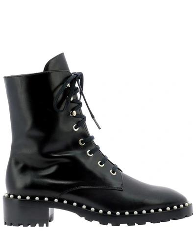 Shop Stuart Weitzman "allie" Military Boots In Black  