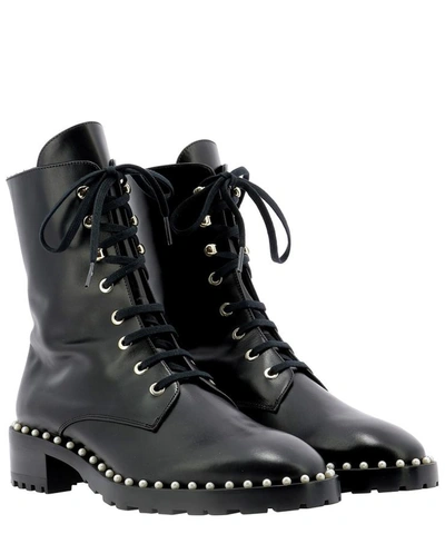 Shop Stuart Weitzman "allie" Military Boots In Black  