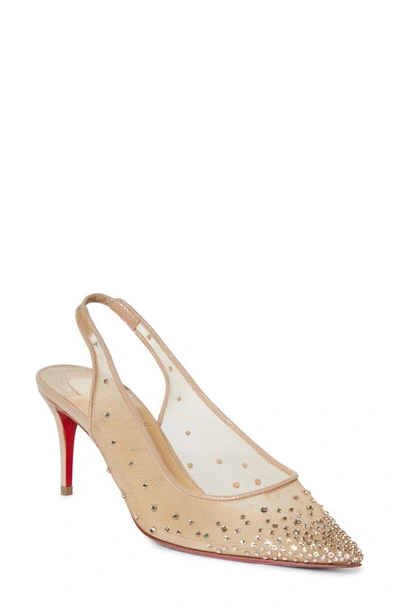 Christian Louboutin, Follies Strass 70 sling-back pumps