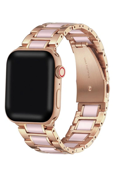 Shop The Posh Tech Resin Detail 23mm Apple Watch® Bracelet Watchband In Rose Gold