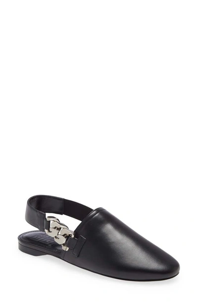 Shop Givenchy G Chain Slingback Mule In Black